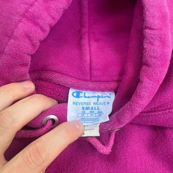 Champion Reverse Weave Classic Logo Y2K Hoodie - Picture 3 of 3